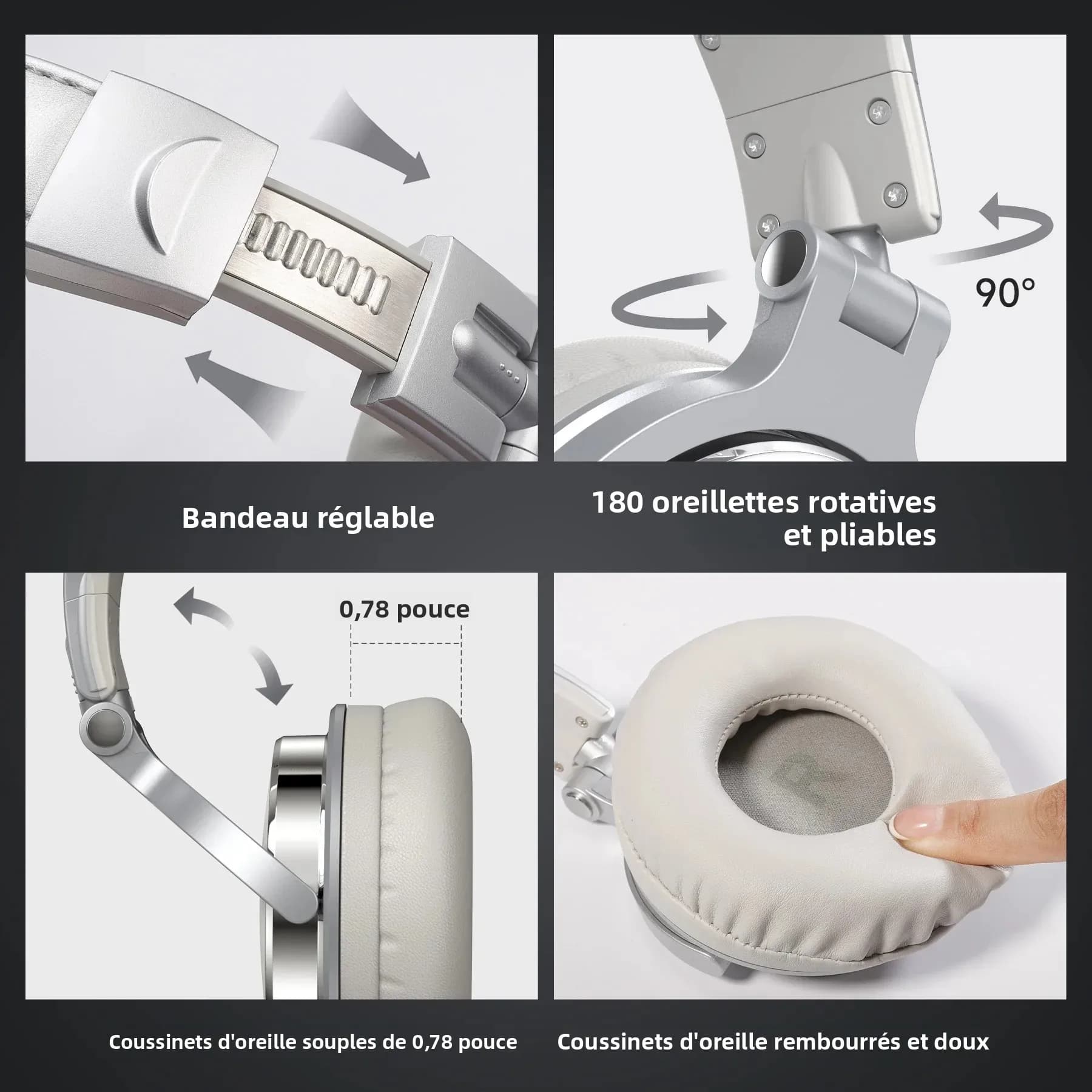 Oneodio Pro 10 casque filaire sur l'oreille haute
