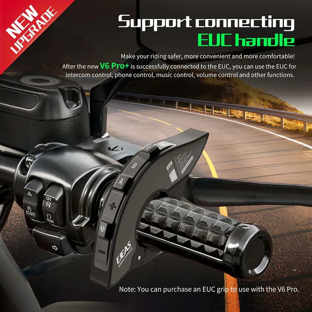 EJEAS V6 PRO +/PLUS casque de moto Bluetooth Interphone
