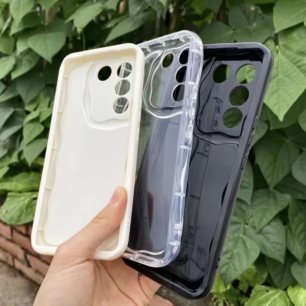 Coque transparente bouclée en TPU souple, étui antichoc