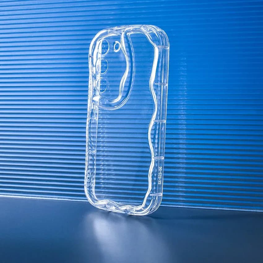 Coque transparente bouclée en TPU souple, étui antichoc
