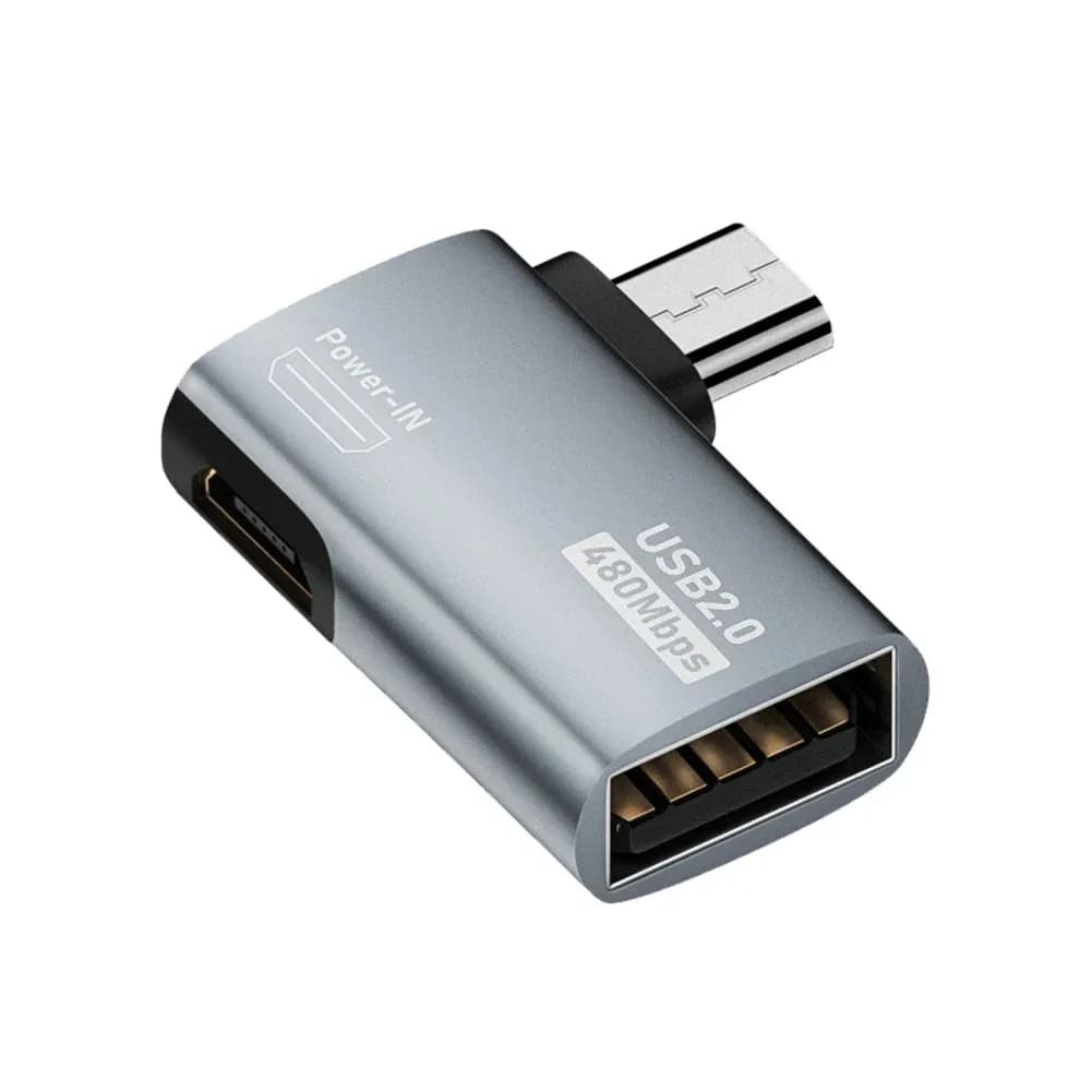 Adaptateur de câble OTG 4K, Angle gauche de 90 degrés