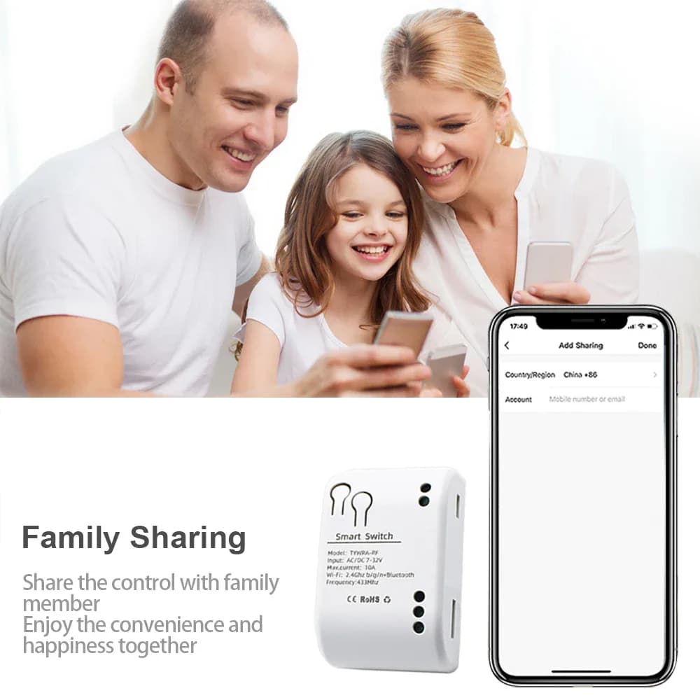 Commutateur wifi Tuya Smart Life DC 5V 12v 24v 32v 220v