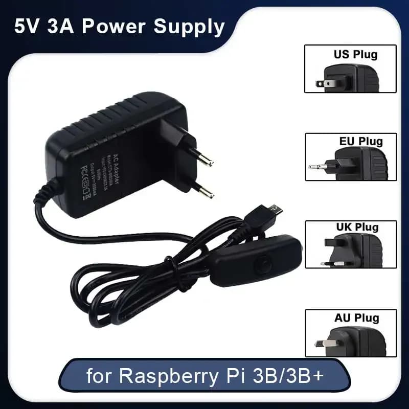 Alimentation 5V 3A Micro USB pour Raspberry Pi 3