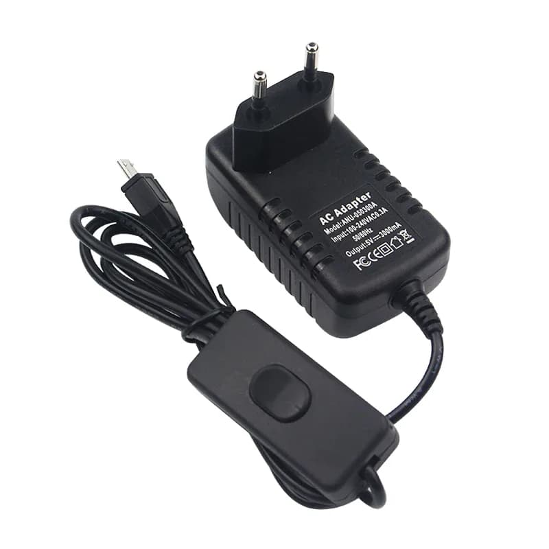 5V 3A Raspberry Pi 3 modèle B + alimentation Port Micro USB