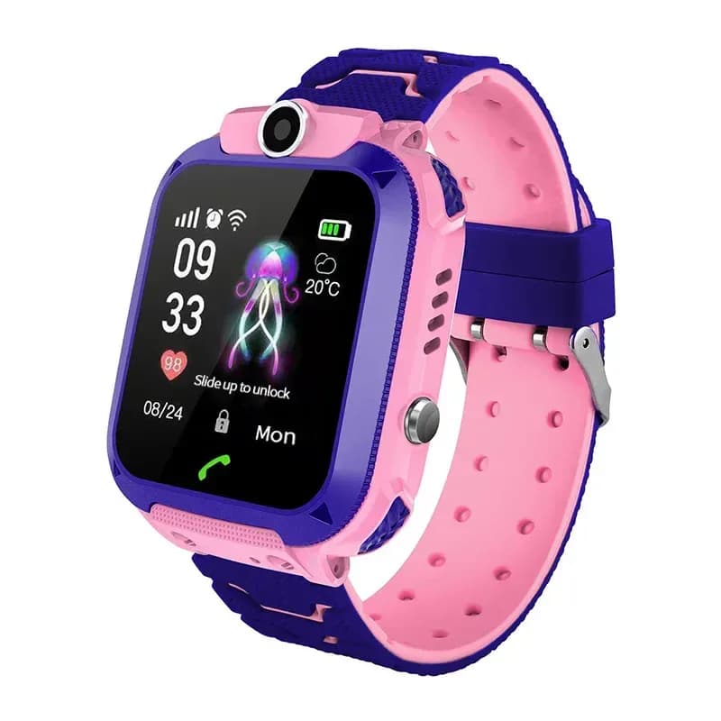 Montre connectée GPS 5G pour enfants Lenovo 2026, appel SOS — Rose