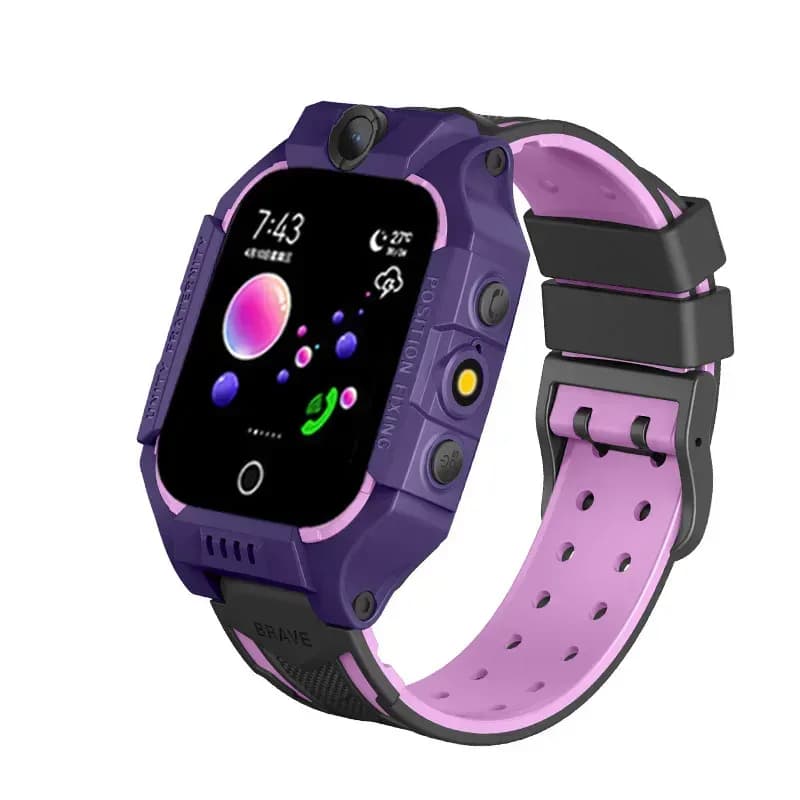 Montre connectée GPS 5G pour enfants Lenovo 2026, appel SOS — Violet
