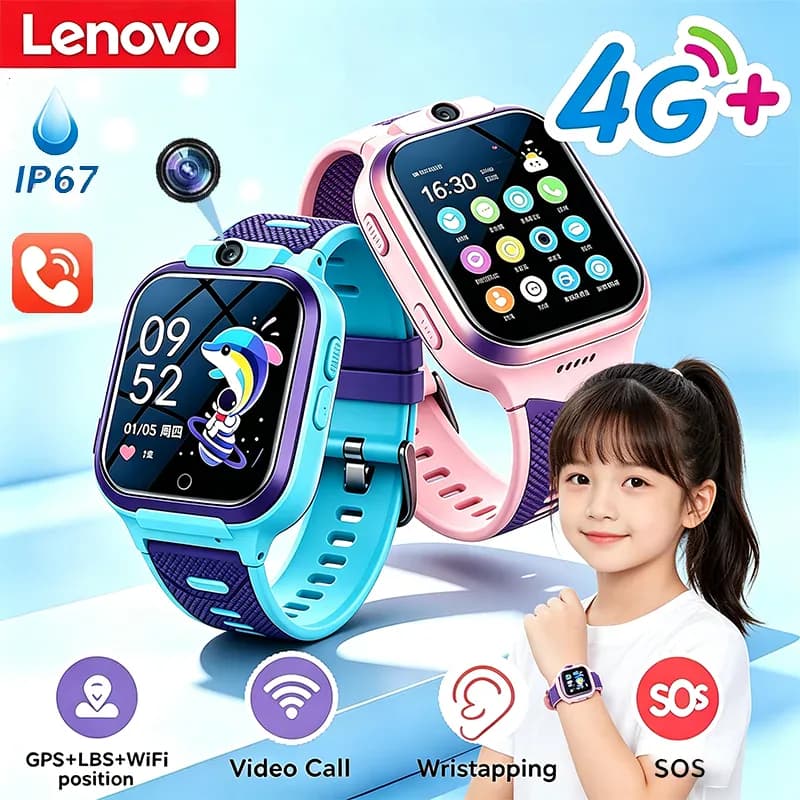 Montre connectée GPS 5G pour enfants Lenovo 2026, appel SOS