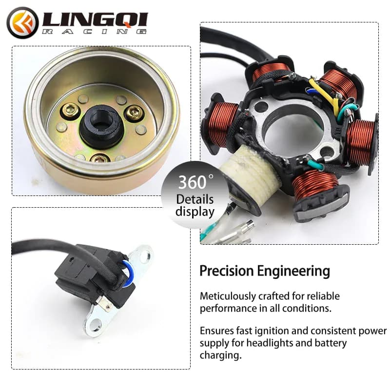 Pièces de moto 6 bobines générateur magnétateur Stator