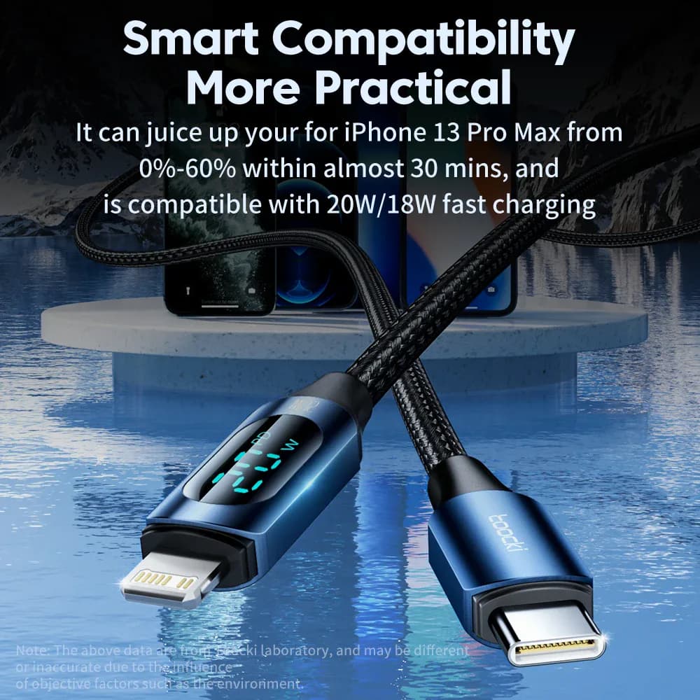 Toocki USB C câble d'éclairage pour iPhone 14 13 12 Pro Max