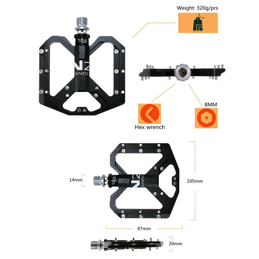 Nouvelles pédales de VTT pédale vtt vélo en aluminium