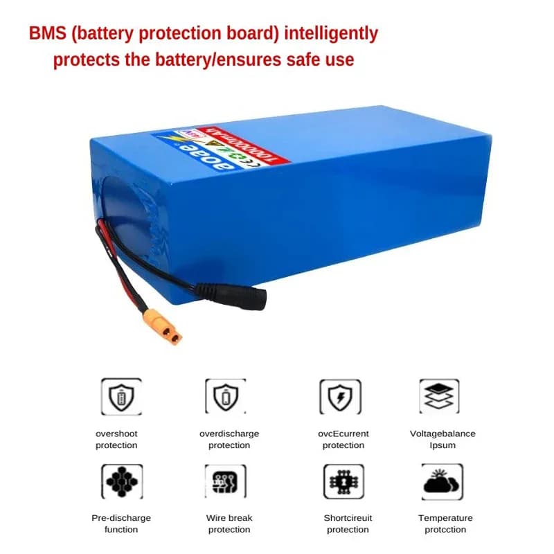 100% 18650Original 48V 100Ah 13s6p batterie au Lithium 48v