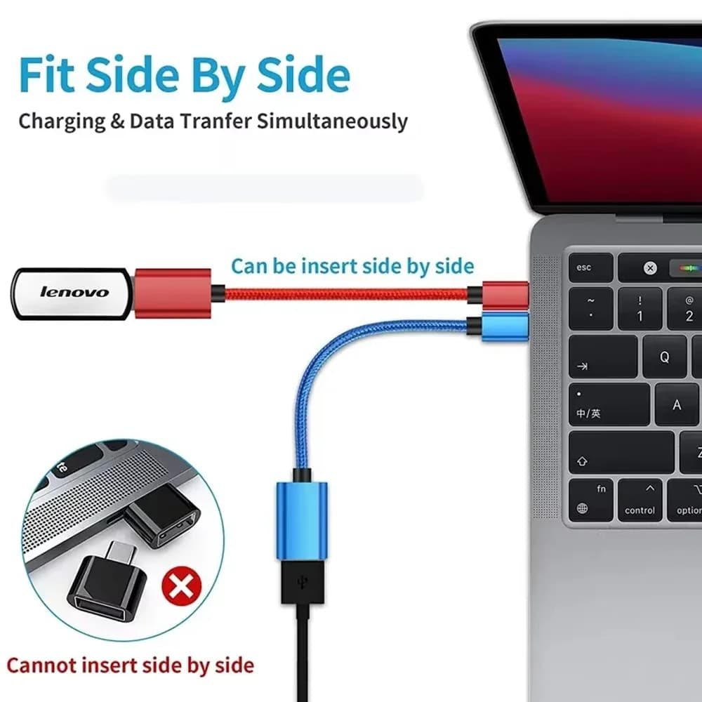 Adaptateur USB femelle vers Type C mâle pour téléphone
