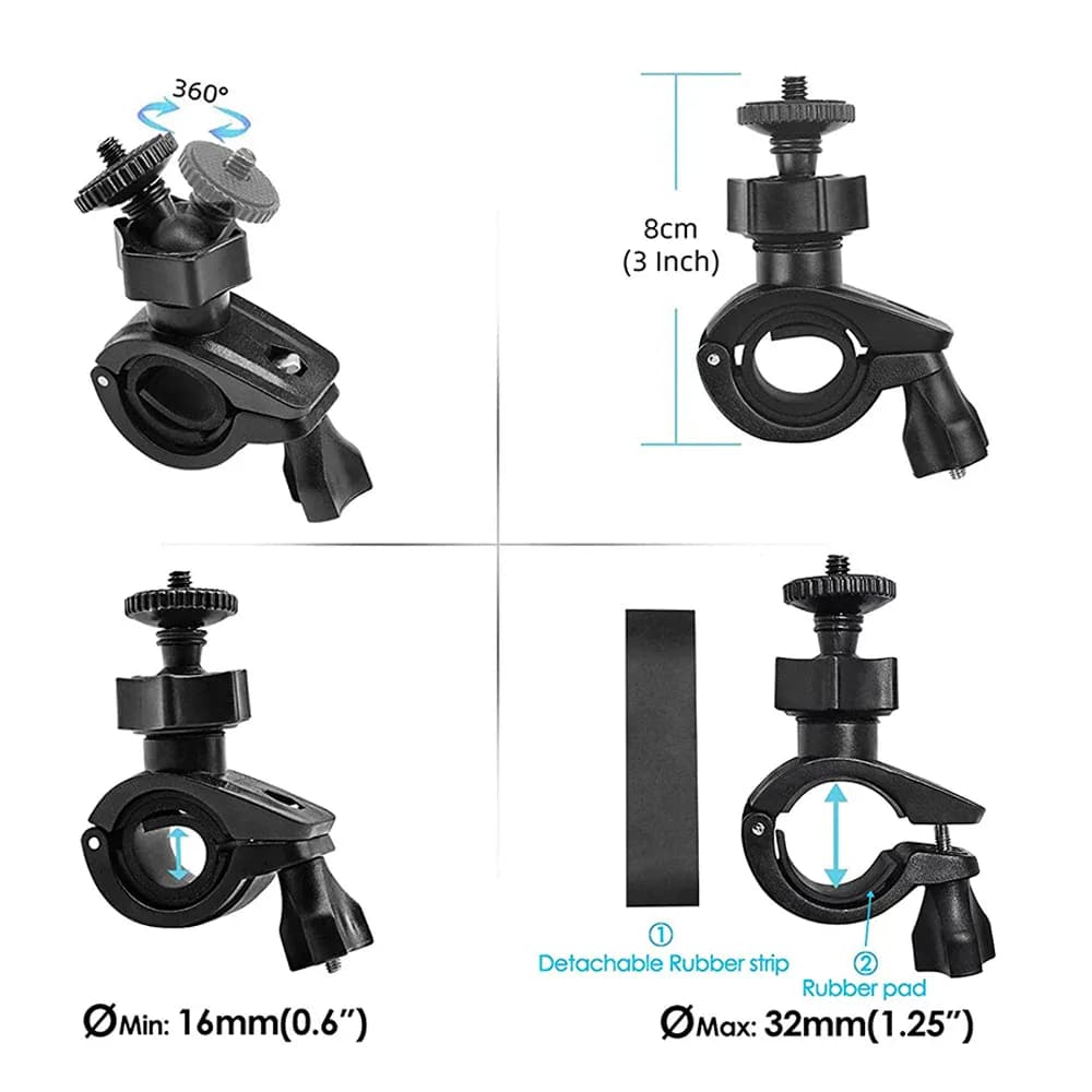 Support de pince de guidon pour moto et vélo, pour GoPro