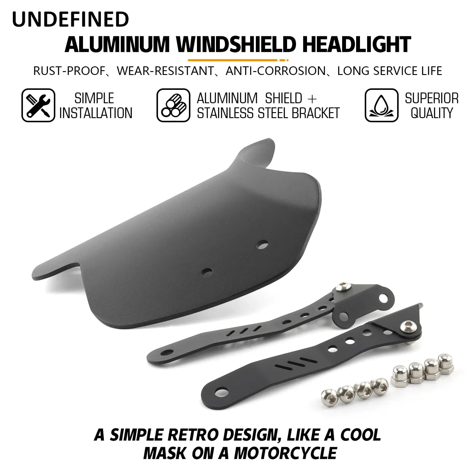Déflecteur de vent universel pour pare-brise de moto, phare
