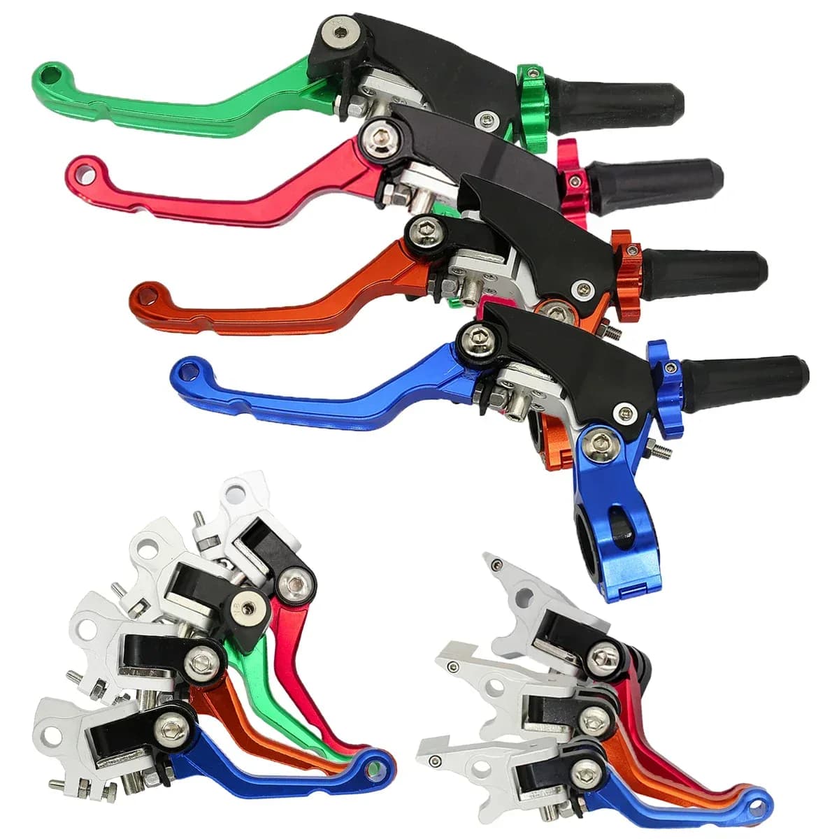 Leviers de frein et d'embrayage pliables CNC pour moto cross