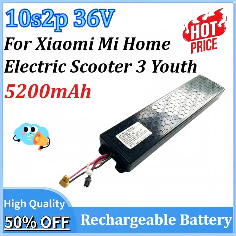 Batterie 36 V 5,2 Ah pour Xiaomi Electric Scooter 3 Youth