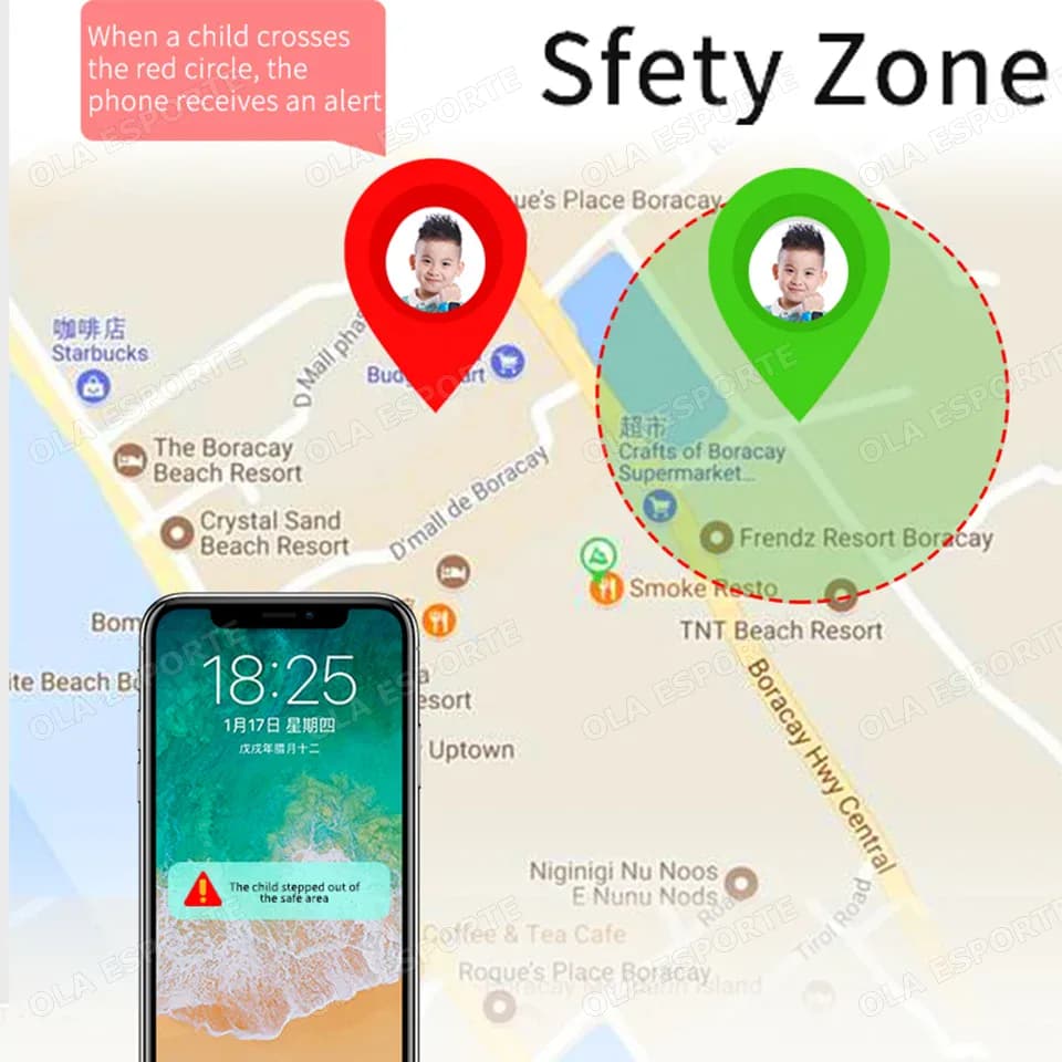 Montre connectée pour enfants avec localisateur GPS, montre — photo 3
