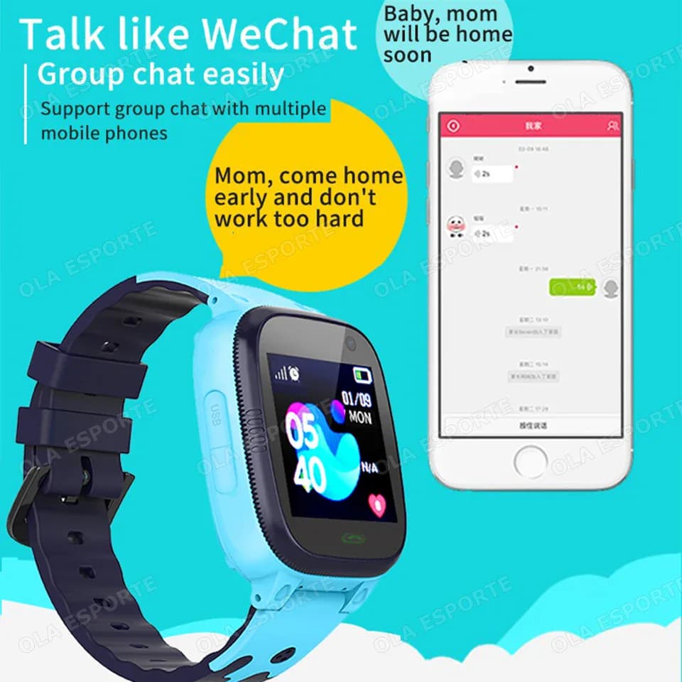 Montre connectée pour enfants avec localisateur GPS, montre — photo 5