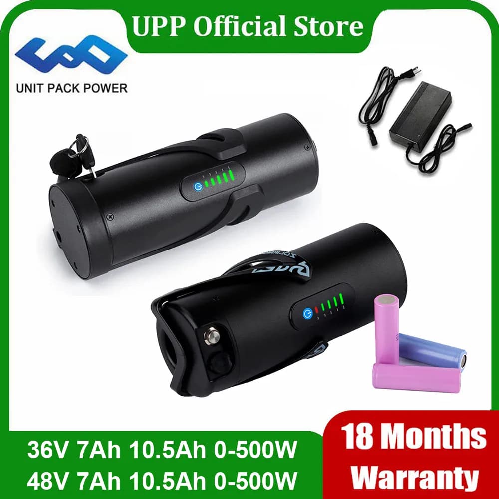 Batterie bouteille 48 V 7 Ah pour moteurs Bafang et Tongsheng