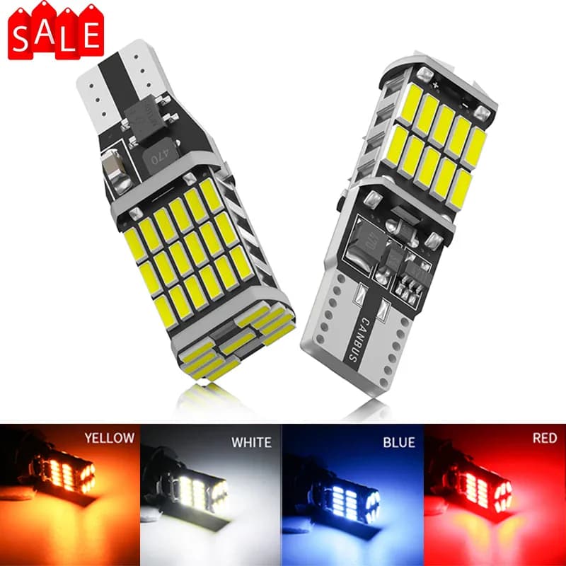 2/10 pièces T10 W5W T15 W16W voiture Led lumières Canbus