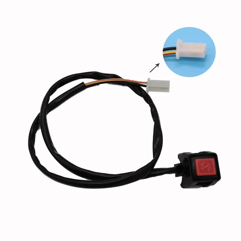 MotoFlyeer-Bouton de commutation universel pour moto, klaxon — Rouge