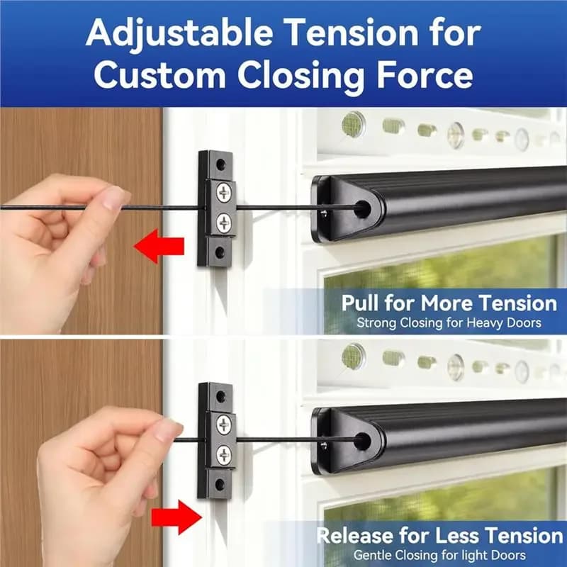 Dispositif de fermeture automatique pour porte moustiquaire — photo 3