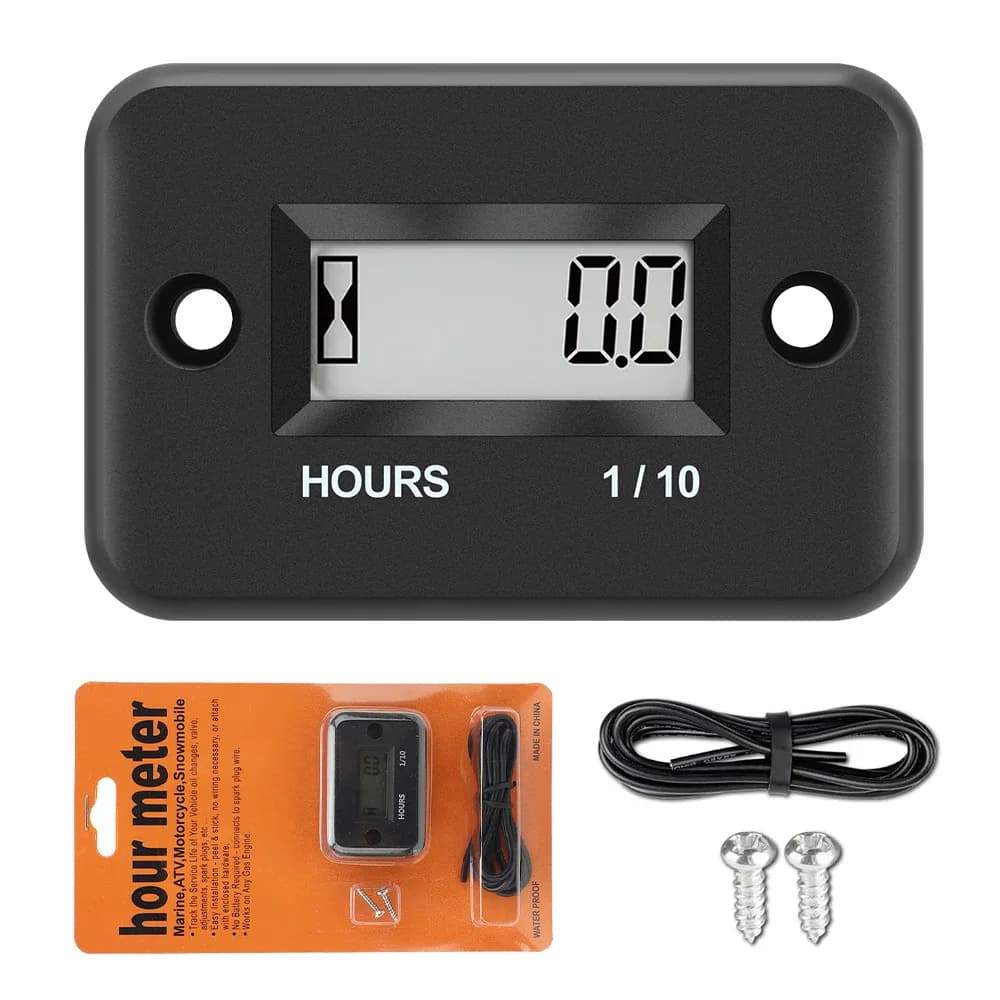 Compteurs de pièces de moto : Compteur d'heures de — Noir