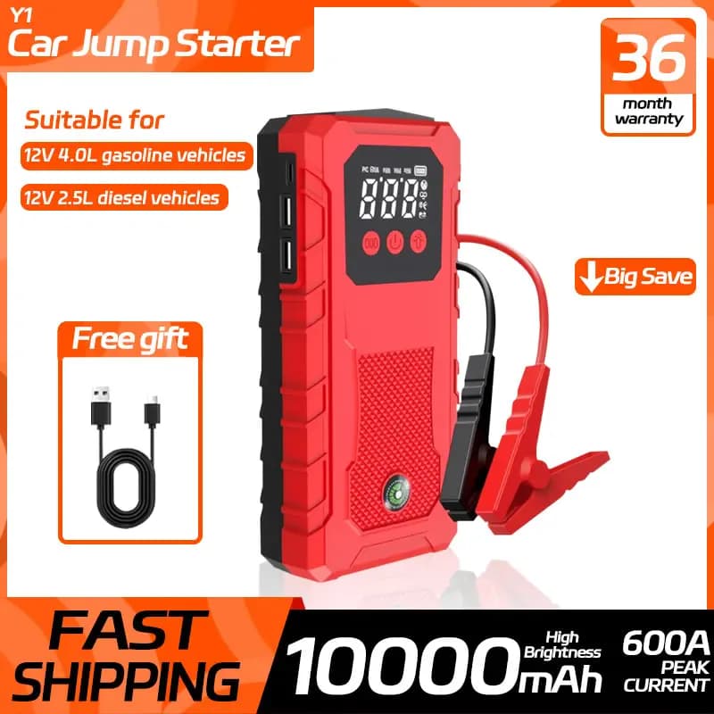 Démarreur de saut de voiture, batterie de voiture Portable