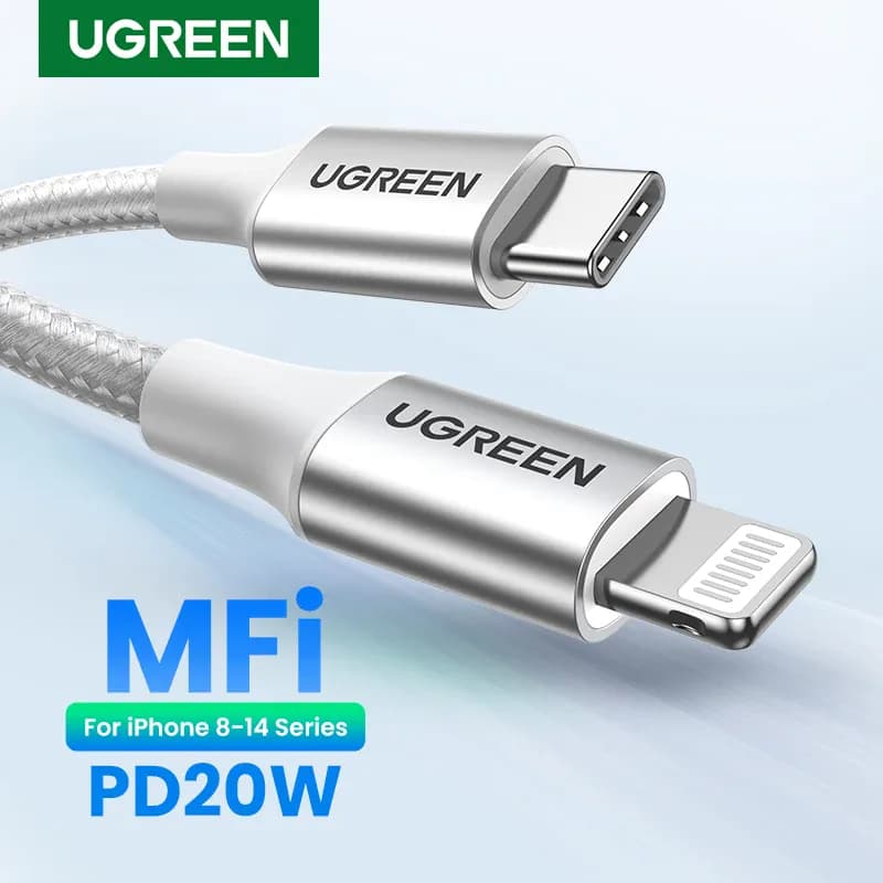 Câble USB-C vers Lightning certifié MFi charge PD