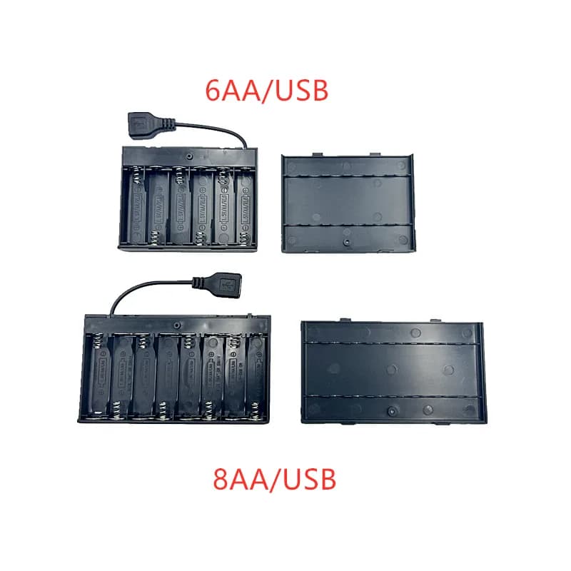 Portable Mini 2 3 4 6 8 x AA support de batterie boîte de