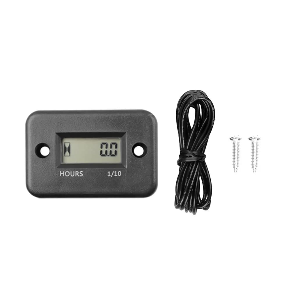 Compteur de moteur numérique portable pour moto, tachymètre — Noir
