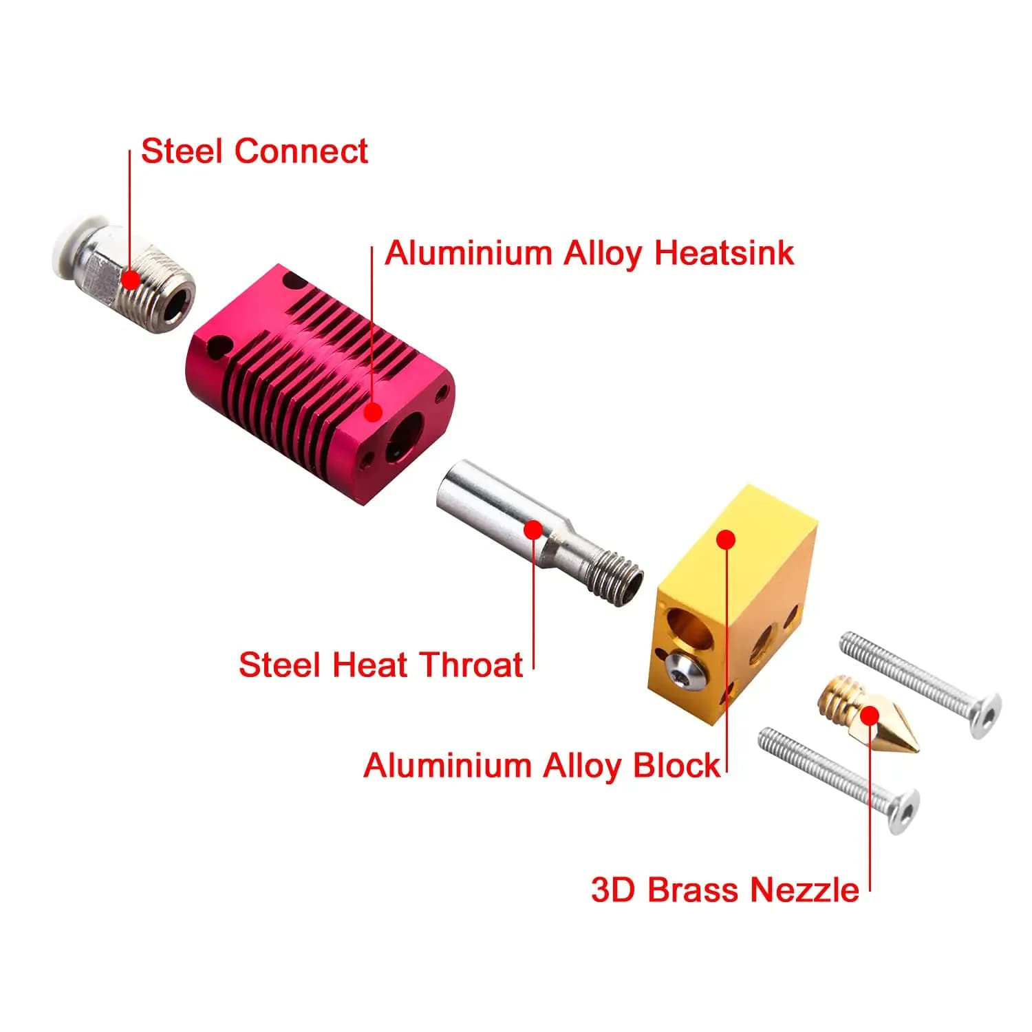 Kit Hotend en métal d'extrudeuse assemblée Hotend pour