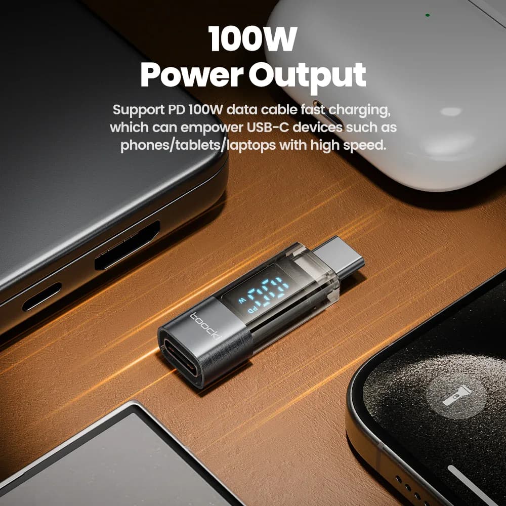 Toocki-Adaptateur USB Type-C à affichage numérique