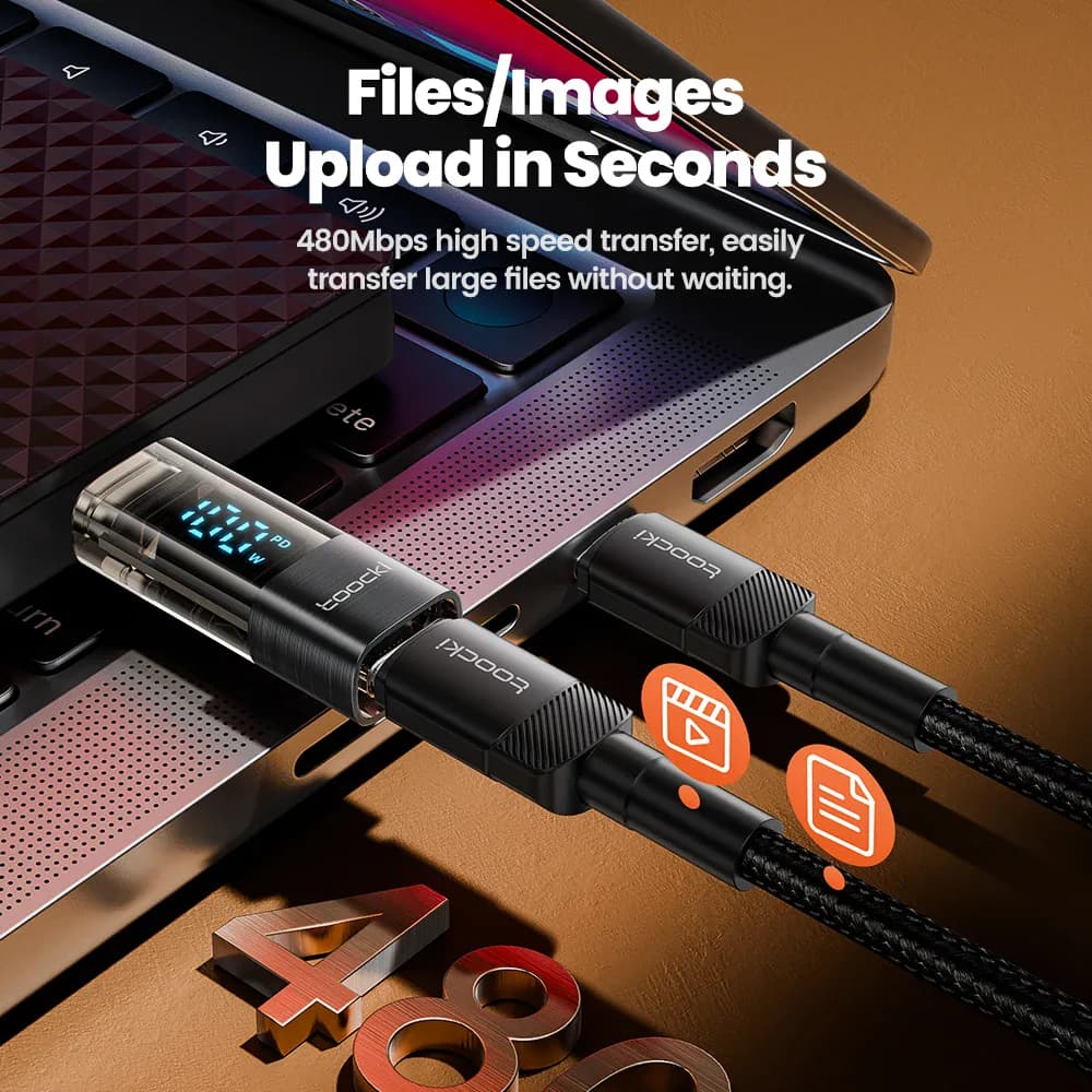 Toocki-Adaptateur USB Type-C à affichage numérique