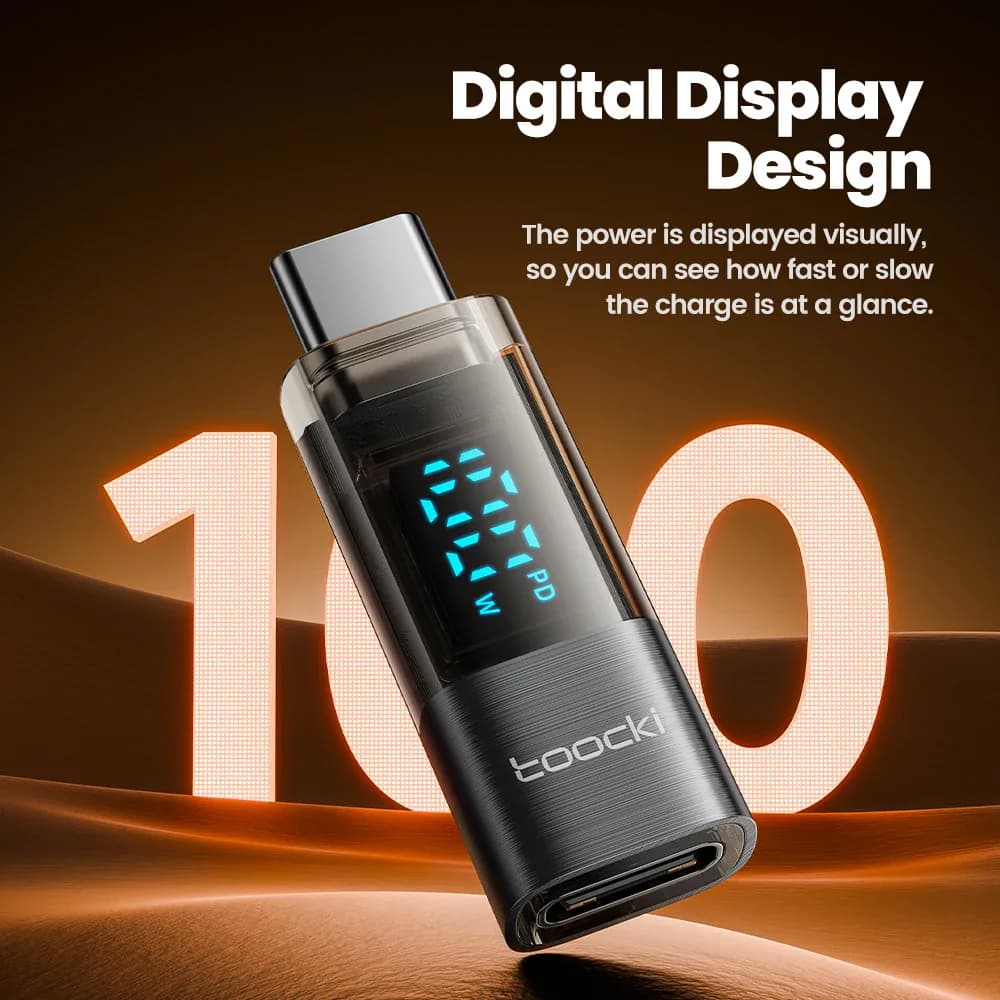 Toocki-Adaptateur USB Type-C à affichage numérique