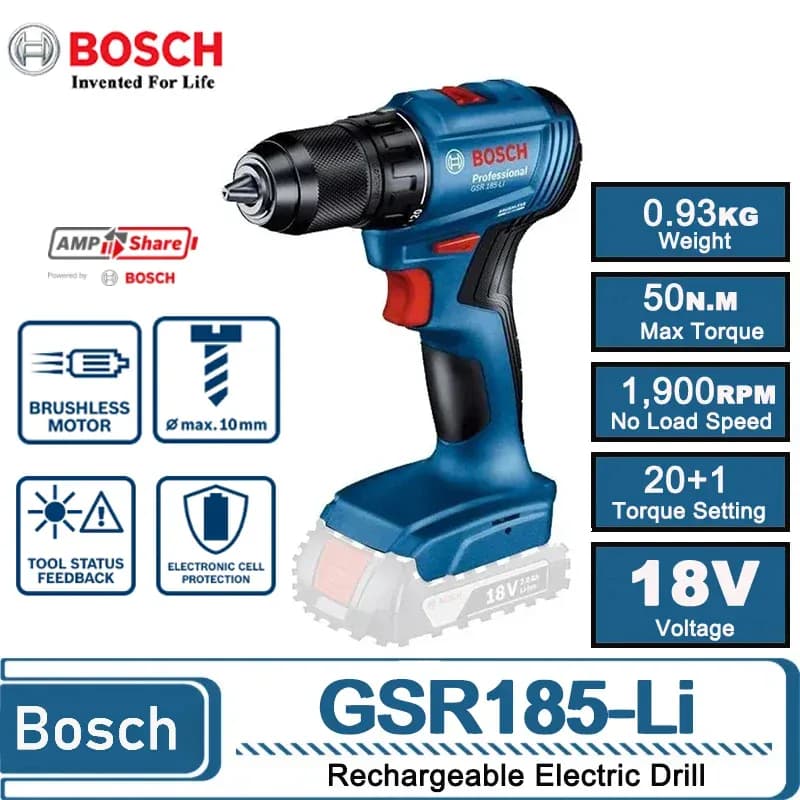 Perceuse-visseuse sans fil Bosch GSR 185-Li 18 V sans balais