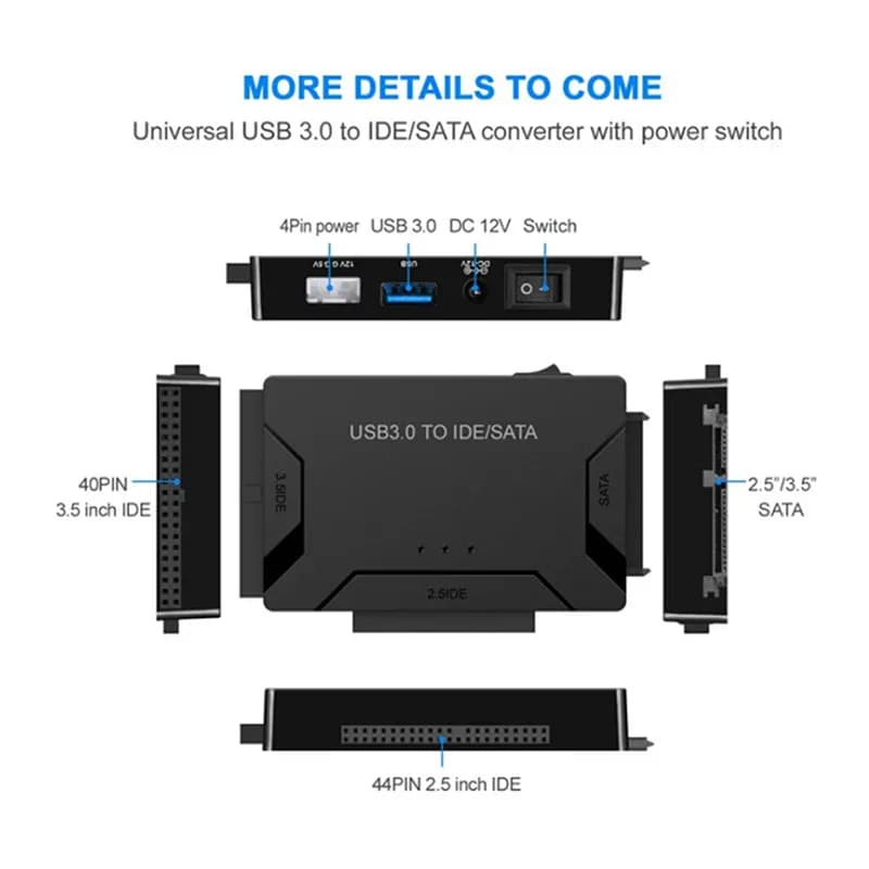 Adaptateur de disque dur USB 3.0 vers SATA IDE, câble