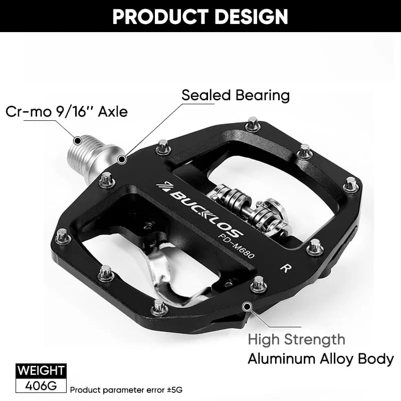 BUCKKubPedals-Pédale plate en alliage d'aluminium pour VTT