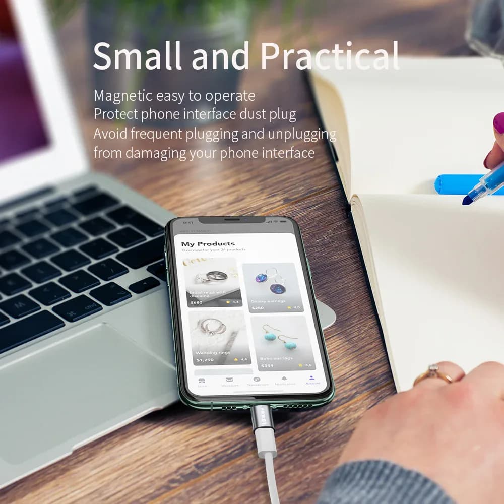 Câble USB C adaptateur magnétique Micro USB Type C