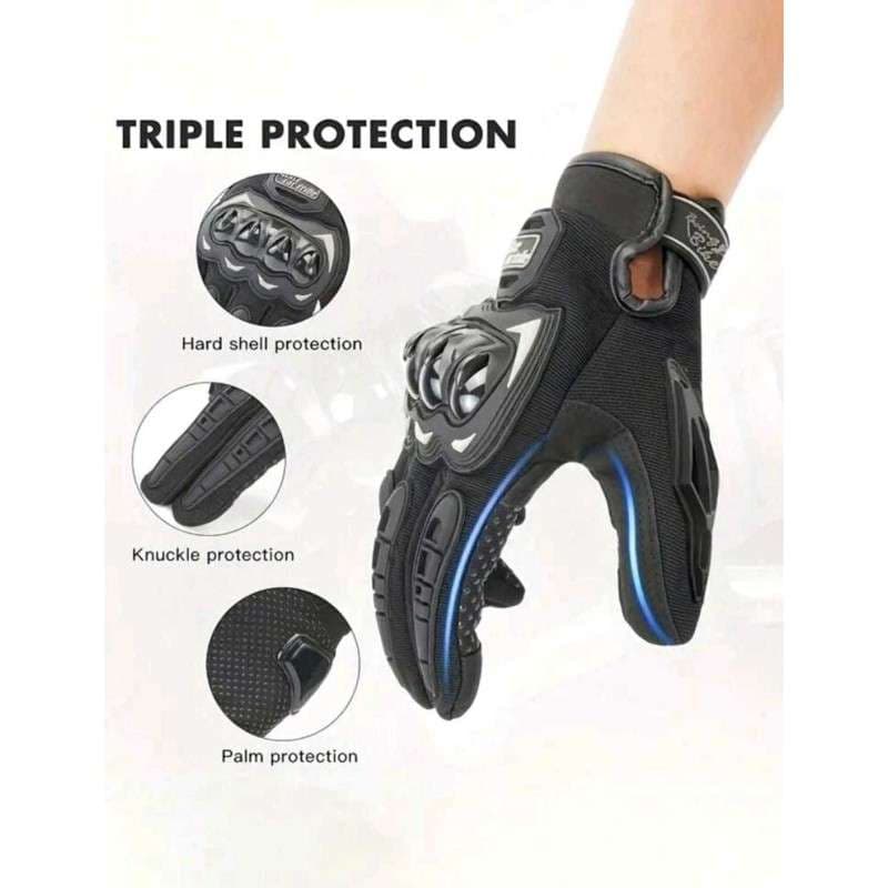 Gants moto tactiles ventilés à coques de protection Vowenx