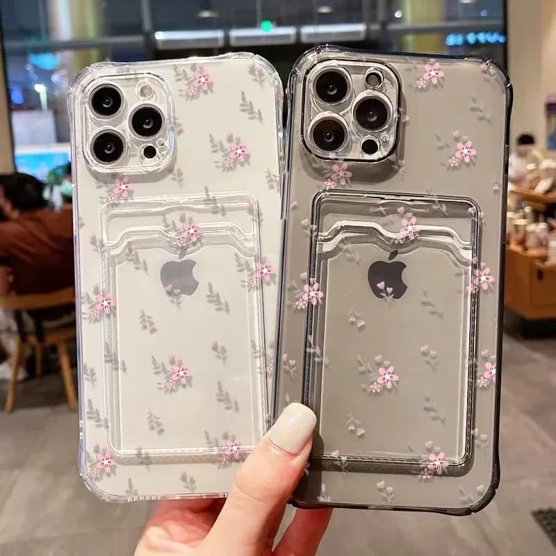 Coque de téléphone avec support de sac et fente pour carte