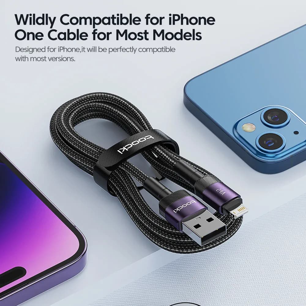 Toocki câble USB pour iPhone 14 13 12 Pro Max X XS XR 8 7