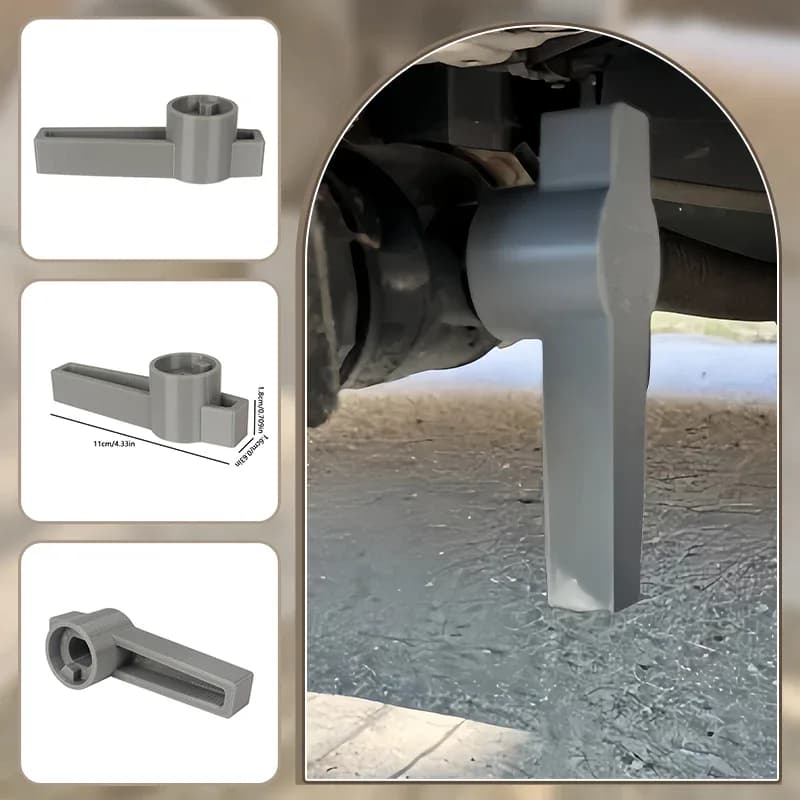 Clé de Valve de décharge d'eau grise pour camping-car