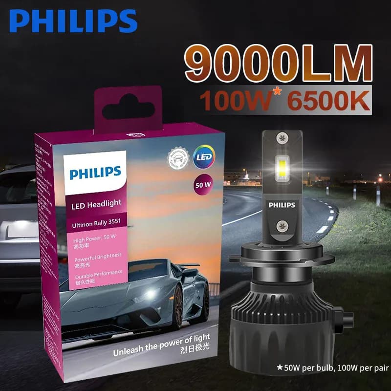 Ampoule LED Philips Ultinon Rally 3551 H4 H7 H11 HB3/4 9006