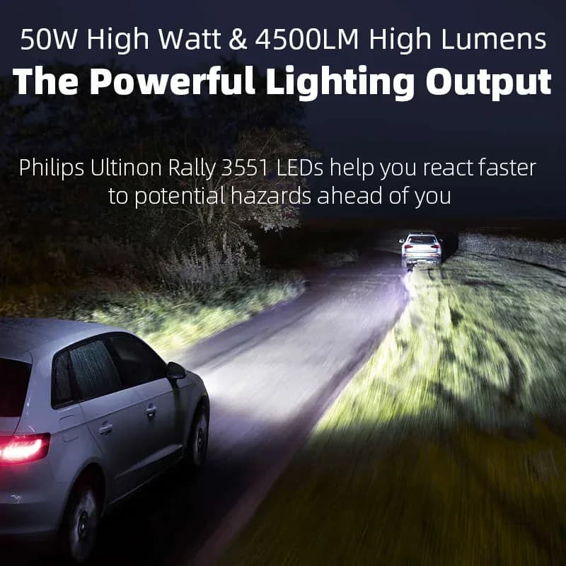 Ampoule LED Philips Ultinon Rally 3551 H4 H7 H11 HB3/4 9006