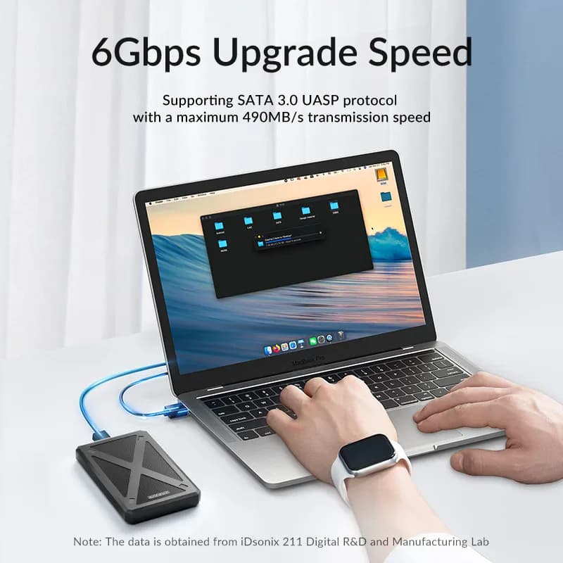IDsonix 2.5 pouces boîtier de disque dur SATA SSD boîtier